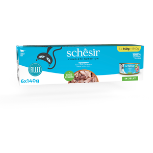 Schesir Complete Nutrition Filet en gelée 6 x 140 g pour chat - thon pas cher