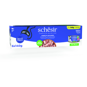 Schesir Complete Nutrition Filet en gelée 6 x 140 g pour chat - thon, ... pas cher
