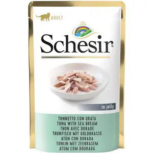 Comparateur de prix : 6x85g Schesir en gelée thon, dorade en gelée - Pâtée pour chat