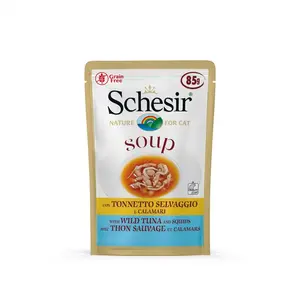 Soupe chat Schesir Thon sauvage et Potiron - 85g pas cher
