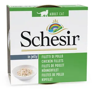 Schesir 20x85g+4 Offertes Filet De Poulet En Gelée Schesir Boîtes Pour Chat pas cher