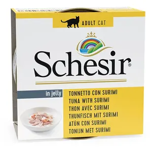 6x85g thon, surimi en gelée Schesir - Nourriture pour Chat pas cher