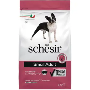 2 kg Schesir Small Adult au jambon, croquettes pour chiens