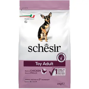 Comparateur de prix : Schesir Toy Adult poulet pour chien - 2 kg