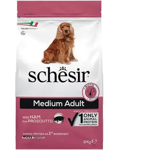 Comparateur de prix : 3kg Schesir Medium Adult jambon pour chien