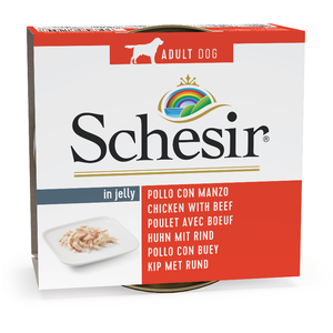Schesir 6 x 150 g pour chien - poulet, boeuf pas cher