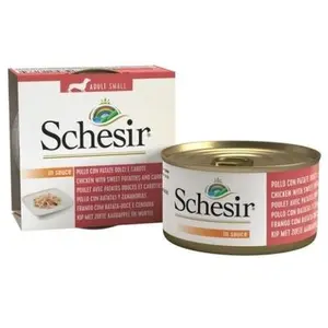 Boîte Chien Schesir petit cuisiné poulet avec patates douces et caro... pas cher
