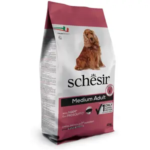 12 kg Croquettes Schesir Medium/Large Maintenance jambon pour chien pas cher