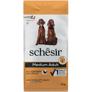 Schesir Medium Adult au poulet 12 kg, croquettes pour chien pas cher