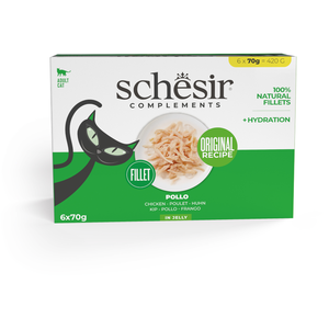 Schesir Compléments en gelée 6 x 70 g pour chat - poulet pas cher