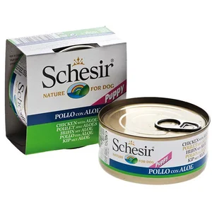 Schesir Pâtée Pour Chiot Schesir En Gelée - Boîte 150 G Poulet Avec Aloès