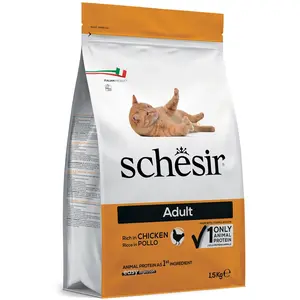 Comparateur de prix : 1,5kg Adult Maintenance poulet Schesir - Croquettes pour Chat