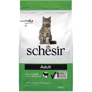 Comparateur de prix : Schesir Cat Adult Nourriture sèche pour Chat Adulte Agneau 1,5 kg