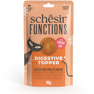 Schesir Functions Digestive Topper 12 x 40 g pour chat - potiron, herb... pas cher