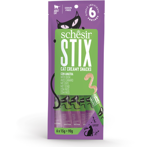 Schesir Stix Creamy Snacks 90 g pour chat   canard pas cher