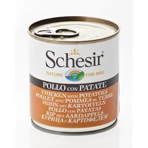 Comparateur de prix : 6x 285g Schesir Huhn mit Kartoffeln Nassfutter für Hunde