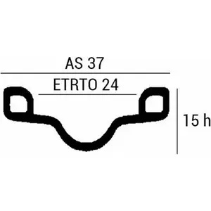 Jante en Aluminium R28 1,5/8 avec 36 Trous Argent - MVTEKVendu parbikeinn