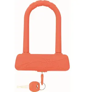 Cadenas en U MVTEK 185x130mm Rouge Néon pour Vélo pas cher