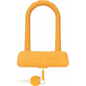 Cadenas en U MVTEK 185x130mm Orange Fluo avec Base 135mm - Sécurité et Visibilité