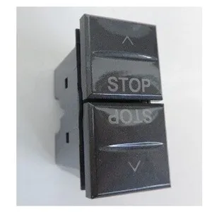 Double-poussoir avec stop anthracite pour commande volets roulants 1 module (23521) Axolute Bticino HS4036ST pas cher