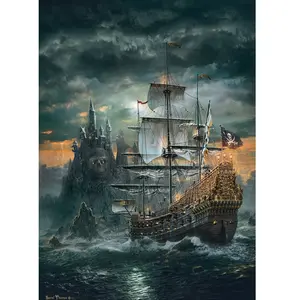 Clementoni - Puzzle - Le bateau pirate - 1500 pièces - Fabriqué en italie