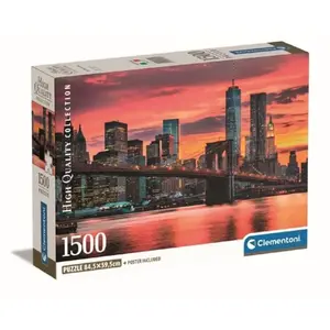 Comparateur de prix : Clementoni - 1500p East River at Dusk - 59,2 x 84,3 cm - Avec poster