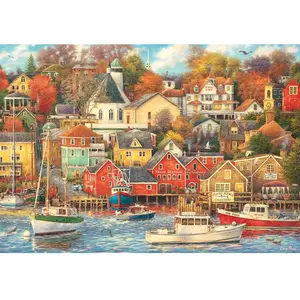 Comparateur de prix : Clementoni - 1500p Good Times Harbor - 59,2 x 84,3 cm - Avec poster