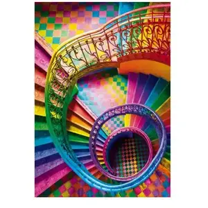 Clementoni Puzzle Compact 500 pièces : Escaliers Colorboom pas cher