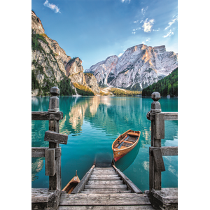 Clementoni Puzzle 500 pièces + poster : Lac de Braies pas cher