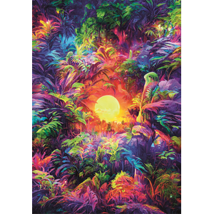 Comparateur de prix : Clementoni - 500p Colorboom Psychedelic Jungle - 49 x 36 cm