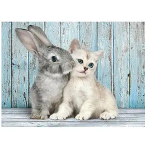 Clementoni puzzle Chat et High Qualitylapin 500 pièces