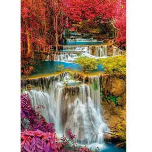 Clementoni Puzzle Compact 1000 pièces : Chutes d'eau colorées de Thaïlande pas cher