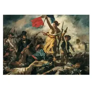 Clementoni Puzzle Compact 1000 pièces : Delacroix - Liberty Leadring People pas cher