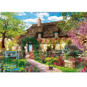 Puzzle 1000 pièces - CLEMENTONI - Le vieux cottage - Paysage et nature - Intérieur - Adulte pas cher