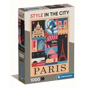 Comparateur de prix : Puzzle compact 1000 pièces Clementoni Style in the City Paris TU