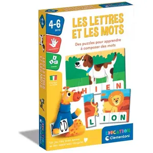 Clementoni | Les Lettres et Les Mots | Contient 16 Puzzles et 1 Guide. | 4 Ans | 52791 pas cher