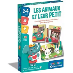 Clementoni Éducation Clementoni Les Animaux Et Leur Petit pas cher