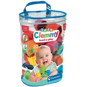 Comparateur de prix : Clementoni Clemmy Sac Cubes bébé, 20 Pièces, bébé de 6 à 36 Mois