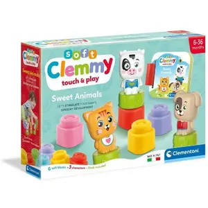 Comparateur de prix : Cubes & Animaux Soft Clemmy - 6 cubes + 3 personnages + Livre