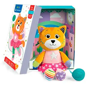 Comparateur de prix : Peluche Chat - Coffret Cadeau - Clementoni - Dès la Naissance