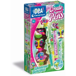 Clementoni Dessin et coloriage enfant Crée tes stylos Wonderful Butterflies pas cher