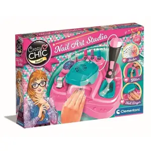 Comparateur de prix : Clementoni - Nail art studio - Machine à paillettes + sècheuse vernis - Vernis inclus