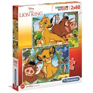 Clementoni puzzle Le Roi Lion 60 pièces 2 pièces pas cher