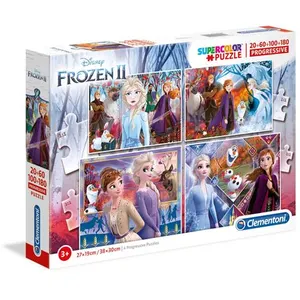 Clementoni legpuzzel Supercolor Disney congelé 2 20+60+100+180 pièces pas cher