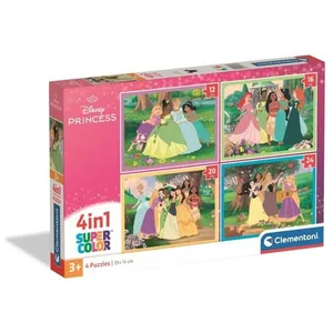 CLEMENTONI - Puzzle 4 en 1 - Disney Princess pas cher
