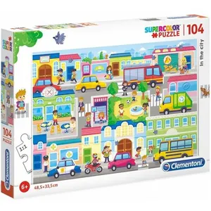 Clementoni puzzle Supercolor dans la ville 104 pièces (27114) pas cher