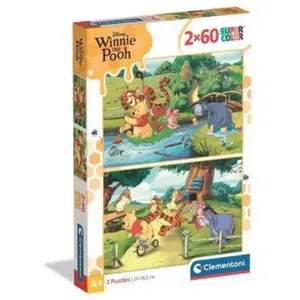 Clementoni Puzzle 2x60 pieces - Winnie the Pooh pas cher