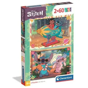 CLEMENTONI - 2x60 pièces - Stitch pas cher