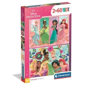 CLEMENTONI - 2x60 pièces - Disney Princess pas cher