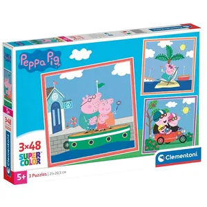 3 Puzzles - Peppa Pig 48 Pièces Clementoni pas cher